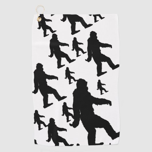 Serviette De Golf Sasquatch Bigfoot Silhouette Squatchine (Devant)