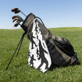 Serviette De Golf Sasquatch Bigfoot Silhouette Squatchine (Vert)