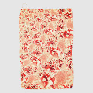 Serviette De Golf Saumon à corail avec un peu de brillant et tordu