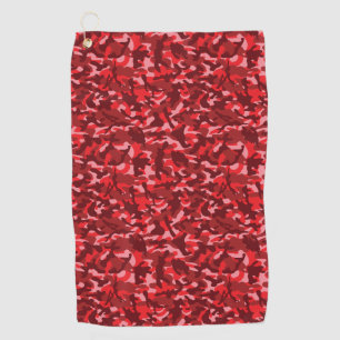 Serviette De Golf Saumon rouge camouflage