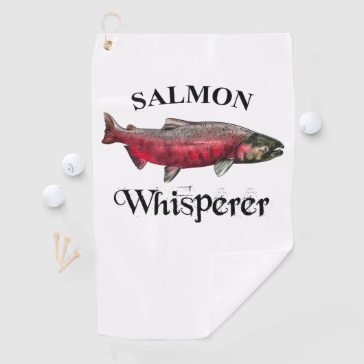 Serviette De Golf Saumon Whisperer Light Fishing Towne (En situation)