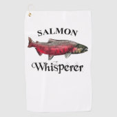 Serviette De Golf Saumon Whisperer Light Fishing Towne (Devant)