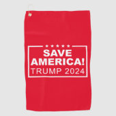 Serviette De Golf Sauvez l'Amérique Trump 2024 (Devant)