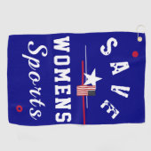 Serviette De Golf Sauvez les sports pour femmes (Horizontal)