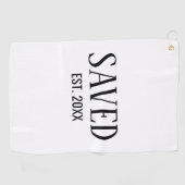Serviette De Golf Saved Est Established Christian (Horizontal)