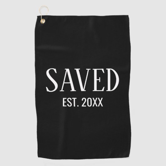 Serviette De Golf Saved Est Established White Caps Christian (Devant)