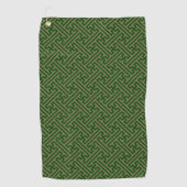 Serviette De Golf Sayagata motif, japonais, vert et or (Devant)