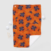 Serviette De Golf Scarlet Orange Poppy Motif sans joint (En situation)