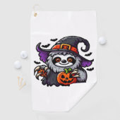 Serviette De Golf Scary Halloween Sloth Witch Costume Casquette Mer  (En situation)