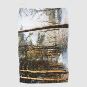 Serviette De Golf Scène de neige de la forêt gtcna (Devant)