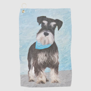 Serviette De Golf Schnauzer (Miniature) Peinture - Joli chien origin