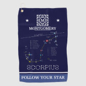 Serviette De Golf Scorpie Constellation Zodiaque (Devant)