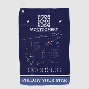 Serviette De Golf Scorpie Constellation Zodiaque