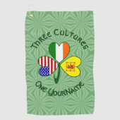 Serviette De Golf Scot Rampant USA Irlande drapeaux Shamrock personn (Devant)