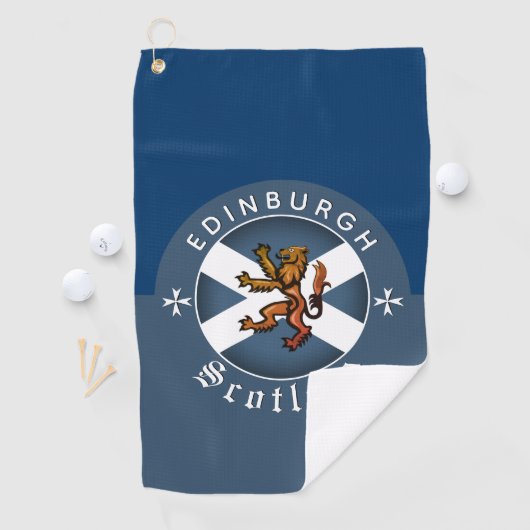Serviette De Golf Scotland Golf Towel, Edimbourg, Drapeau écossais (En situation)