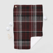 Serviette De Golf Scotland Tartan Burgundy Grey Plaid Celtic (En situation)