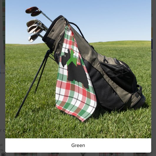 Serviette de golf Scottie Dog Plaid