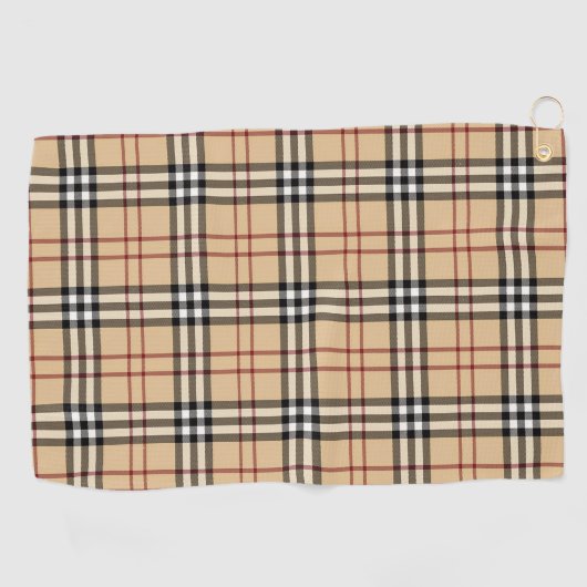 Serviette De Golf Scottish Tartan Pattern (Horizontal)