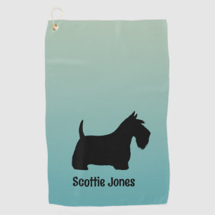 Serviette De Golf Scottish Terrier Scottie Chien Nom personnalisé