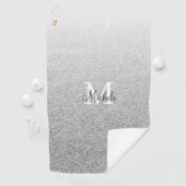 Serviette De Golf Script Monogramme Parties scintillant argent fille (En situation)