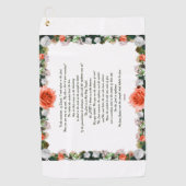 Serviette De Golf Scripture, Psalm 11, Botanic (Devant)
