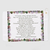 Serviette De Golf Scripture, Psalm 11, Colorful Roses (Horizontal)