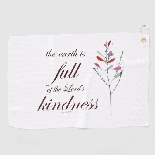 Serviette De Golf Scripture, Psalm 33, Kindness, (Horizontal)
