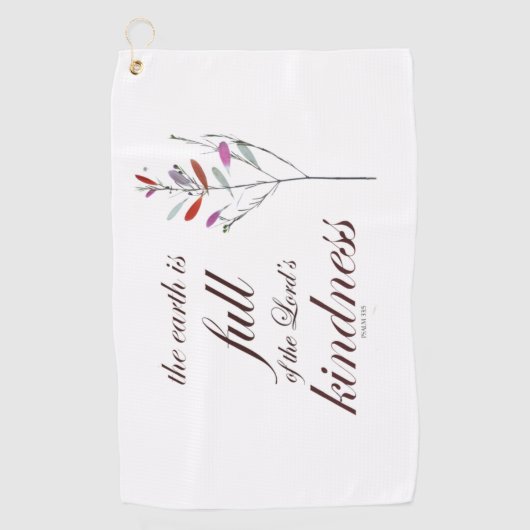 Serviette De Golf Scripture, Psalm 33, Kindness, (Devant)