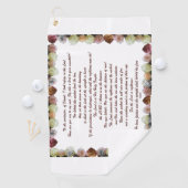 Serviette De Golf Scripture, Psaume 11, Flowerful (En situation)