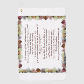 Serviette De Golf Scripture, Psaume 11, Flowerful (Devant)