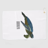Serviette De Golf Sea turtle cartoon (Horizontal)