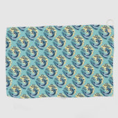 Serviette De Golf Seas Day Retro Dolphin Océan esthétique (Horizontal)