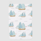 Serviette De Golf Seatime été Cute yachts avec voile (Devant)