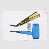 Serviette De Golf Sèche-cheveux & lisseuse-cheveux illustration (Horizontal)