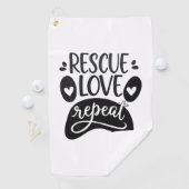 Serviette De Golf Secourir l'amour Répéter le chien Paw Tee (En situation)