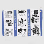 Serviette De Golf Sélection de caricatures de police amusantes (Horizontal)