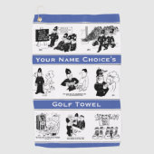 Serviette De Golf Sélection de caricatures de police amusantes (Devant)