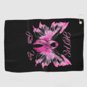 Serviette De Golf Sensibilisation au cancer de la bête (Horizontal)