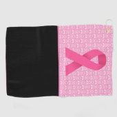 Serviette De Golf Sensibilisation au cancer du sein avec le ruban ro (Horizontal)
