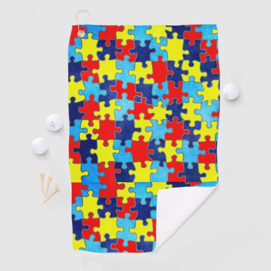 Serviette De Golf Sensibilisation sur l'autisme-Puzzle par Shirley T (En situation)