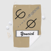 Serviette De Golf Séquence Centesimal 12chiffres Fibonacci par K Yon (En situation)