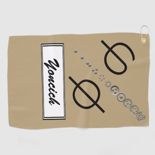 Serviette De Golf Séquence Centesimal 12chiffres Fibonacci par K Yon (Horizontal)