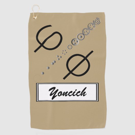 Serviette De Golf Séquence Centesimal 12chiffres Fibonacci par K Yon (Devant)