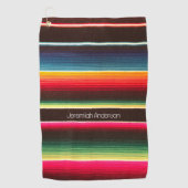 Serviette De Golf Serape arc-en-ciel personnalisé (Devant)