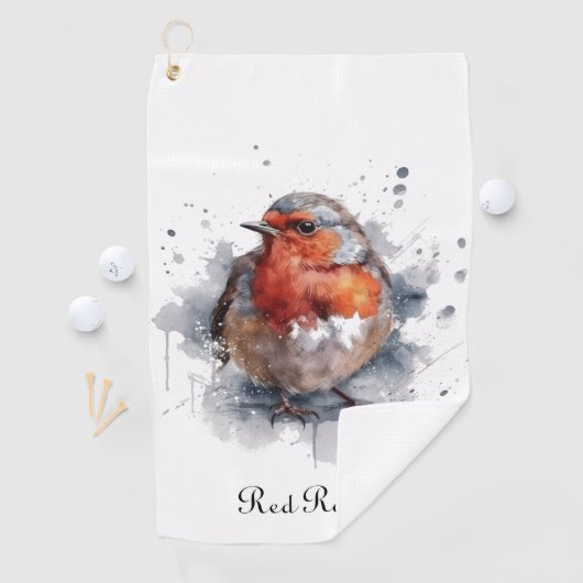 Serviette De Golf Serene Robin, personnalisée (En situation)