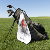 Serviette De Golf Serene Robin, personnalisée (Vert)