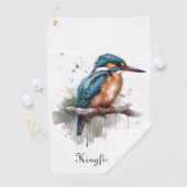 Serviette De Golf Sérénité du martin-pêcheur (En situation)