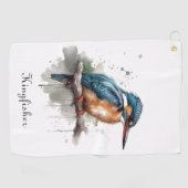 Serviette De Golf Sérénité du martin-pêcheur (Horizontal)