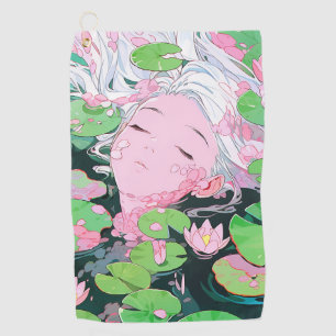 Serviette De Golf Sérénité flottante Eau Nymphe Anime Girl