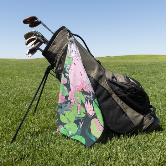 Serviette De Golf Sérénité flottante Eau Nymphe Anime Girl (Vert)